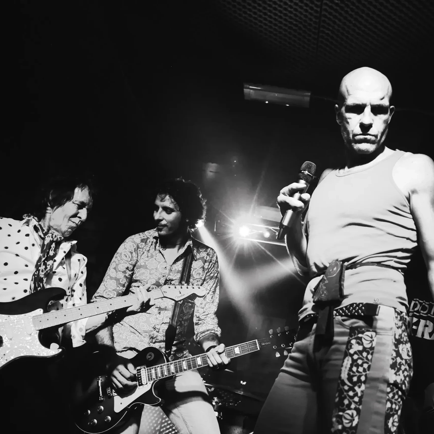 Rock band performing live on stage